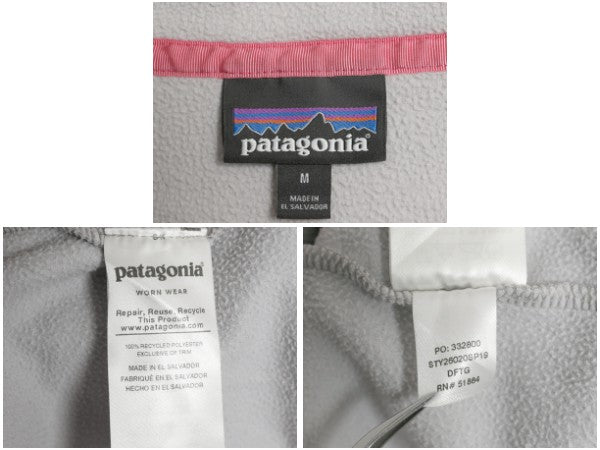 US企画 パタゴニア マイクロD スナップT レディース M / 19年製 アウトドア フリース プルオーバー ジャケット ブルゾン ハイネック ロンT