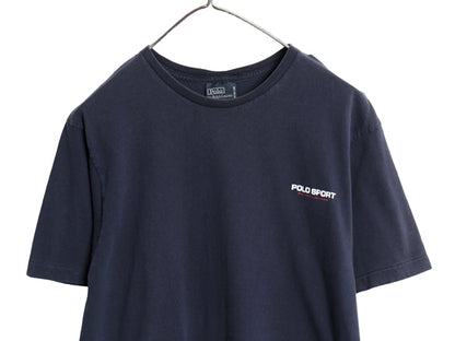 90s USA製 初期 ポロスポーツ ラルフローレン 半袖 Tシャツ メンズ S / オールド ポロ カットソー シングルステッチ ワンポイント プリント