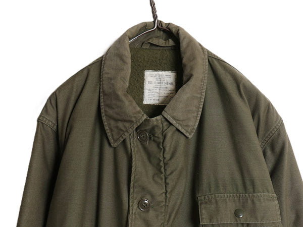 ステンシル 80s 米軍実物 USN ネイビー A-2 デッキ ジャケット X-LARGE ヴィンテージ 83年製 ミリタリー 裏ボア ライナー付き 大きいサイズ