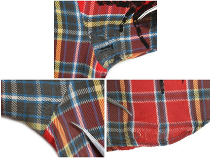 70s ★ ビッグマック スパイダー ハンドプリント ヘビー フランネル シャツ メンズ L / ヴィンテージ チェック ネルシャツ リメイク 総柄