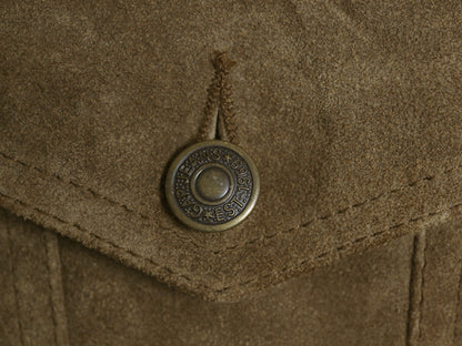 00s オールド ギャップ 本革 スウェード レザー トラッカー ジャケット メンズ L / 70506 タイプ 革ジャン ブルゾン ジャンパー 4ポケット