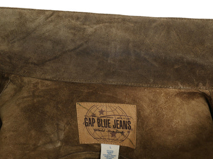 00s オールド ギャップ 本革 スウェード レザー トラッカー ジャケット メンズ L / 70506 タイプ 革ジャン ブルゾン ジャンパー 4ポケット