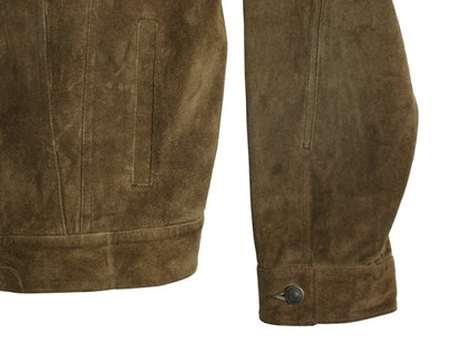 00s オールド ギャップ 本革 スウェード レザー トラッカー ジャケット メンズ L / 70506 タイプ 革ジャン ブルゾン ジャンパー 4ポケット