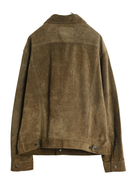 00s オールド ギャップ 本革 スウェード レザー トラッカー ジャケット メンズ L / 70506 タイプ 革ジャン ブルゾン ジャンパー 4ポケット