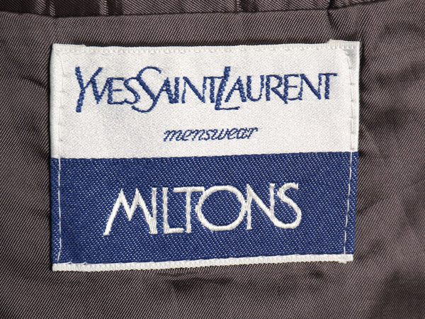 80s フランス製 イヴサンローラン ダブルブレスト テーラード ジャケット メンズ M 程/ ヴィンテージ ウール ブレザー ストライプ トラッド