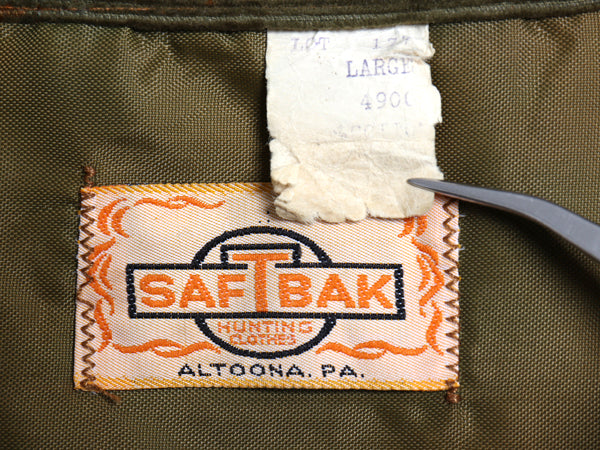 70s SAFTBAK ハンティング ジャケット メンズ L ヴィンテージ アウトドア コットン ダックハンターカモ 迷彩 シューティング カバーオール