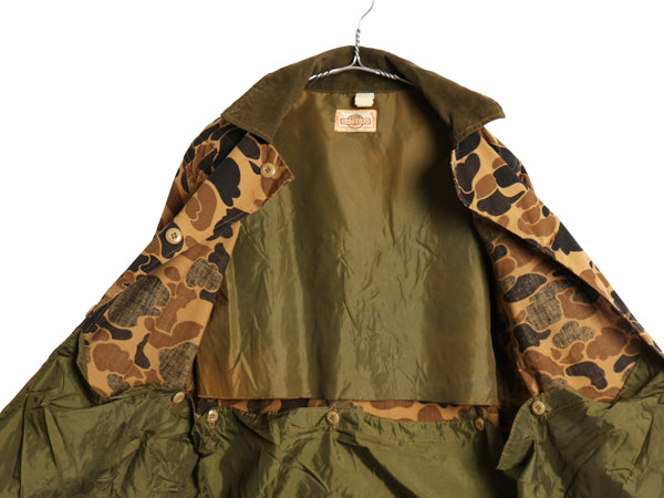 70s SAFTBAK ハンティング ジャケット メンズ L ヴィンテージ アウトドア コットン ダックハンターカモ 迷彩 シューティング カバーオール