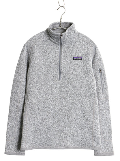 パタゴニア ベターセーター ハーフジップ レディース M 18年製 フリース セーター アウトドア 裏起毛 プルオーバー ブルゾン ジャケット 灰