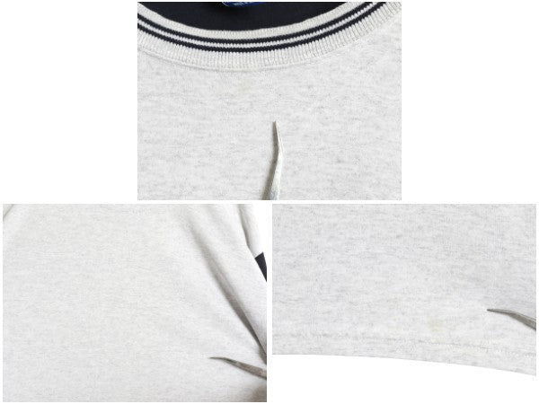 90s USA製 チャンピオン ベースボール Tシャツ メンズ L / オールド ロンT 7分袖 ワンポイント スクリプト ロゴ刺繍 ツートン カットソー