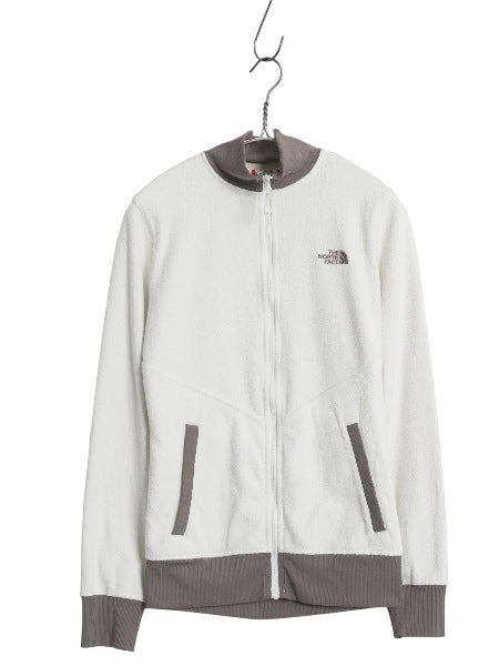 ノースフェイス フルジップ フリース トラック ジャケット レディース S アウトドア ハイネック ブルゾン ジャンパー ストレッチ ツートン