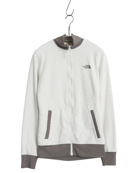 ノースフェイス フルジップ フリース トラック ジャケット レディース S アウトドア ハイネック ブルゾン ジャンパー ストレッチ ツートン