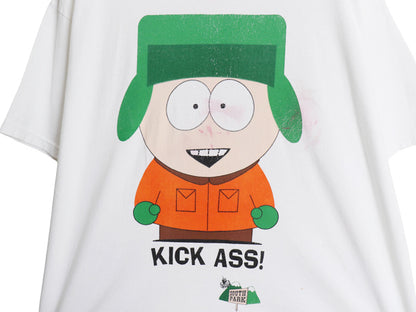 90s ★ サウスパーク キャラクター イラスト プリント Tシャツ メンズ XL / 古着 当時物 オールド アニメ ヘビーウェイト クルーネック 白