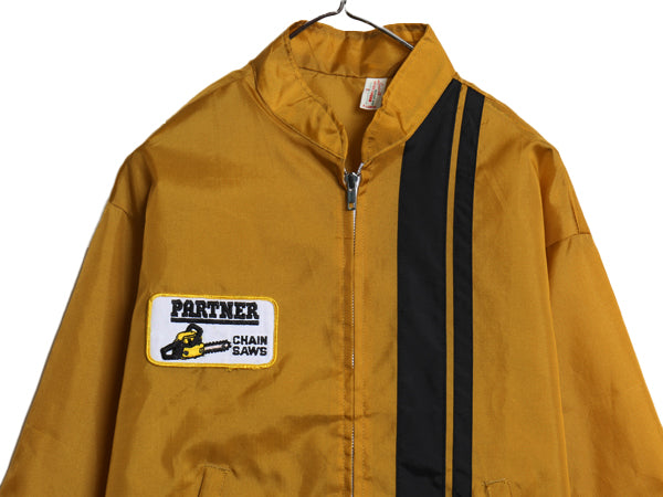 デッドストック 70s Louisville ナイロン レーシング ジャケット メンズ XL ヴィンテージ ジャンパー ブルゾン ワンポイント 企業 ワッペン