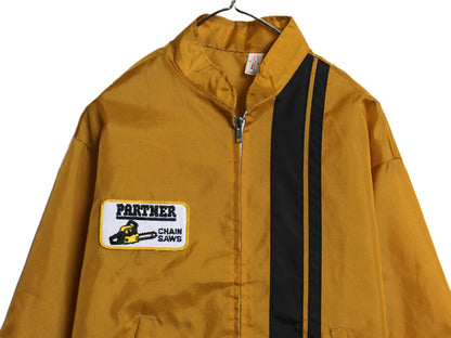 デッドストック 70s Louisville ナイロン レーシング ジャケット メンズ XL ヴィンテージ ジャンパー ブルゾン ワンポイント 企業 ワッペン
