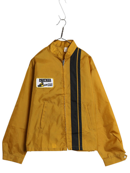 デッドストック 70s Louisville ナイロン レーシング ジャケット メンズ XL ヴィンテージ ジャンパー ブルゾン ワンポイント 企業 ワッペン