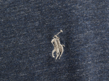 ポロ ラルフローレン 長袖 Tシャツ メンズ S ロンT ロングスリーブ コットン シングルステッチ ワンポイント カットソー インナー ネイビー