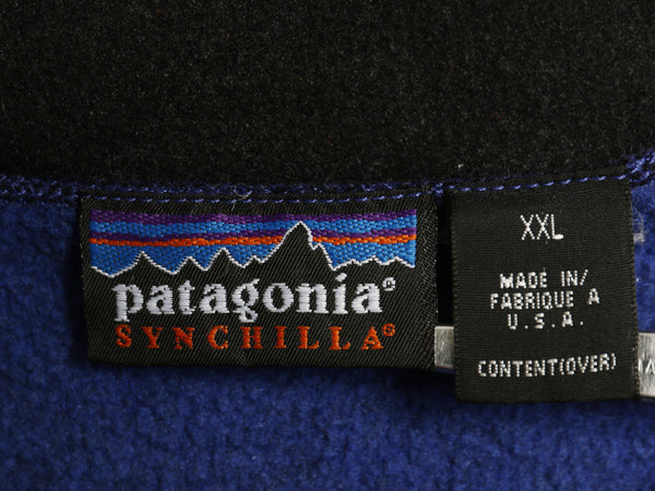 90s USA製 ★ パタゴニア シンチラ ベスト メンズ XXL 古着 96年製 オールド フリース フルジップ ハイネック アウトドア 大きいサイズ 2XL