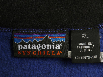 90s USA製 ★ パタゴニア シンチラ ベスト メンズ XXL 古着 96年製 オールド フリース フルジップ ハイネック アウトドア 大きいサイズ 2XL