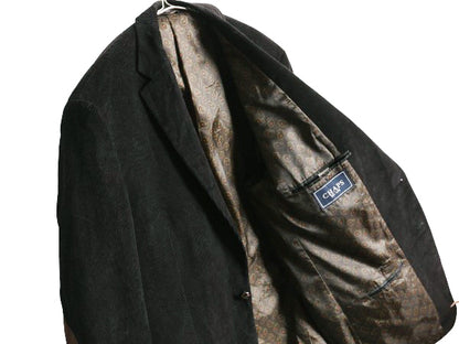 デッドストック チャップス ラルフローレン 太畝 コーデュロイ テーラード ジャケット メンズ L 程 ポロ ブレザー エルボーパッチ ブラック