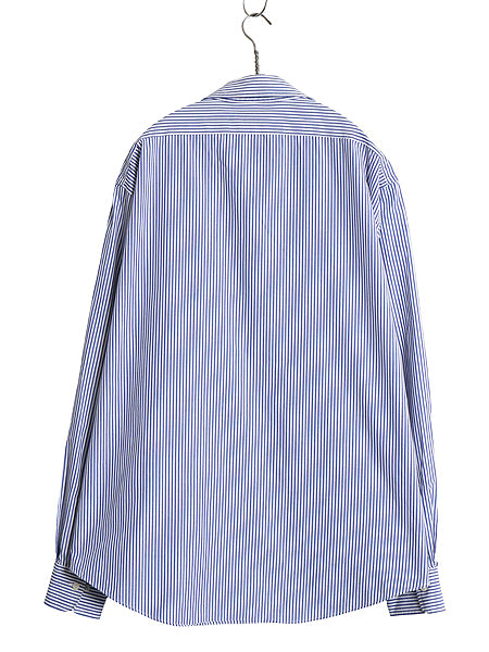 00s ローレン ラルフローレン ストライプ 長袖 シャツ メンズ XL 程 オールド ポロ ノーアイロン コットン ビジネス ワイシャツ きれいめ