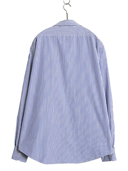 00s ローレン ラルフローレン ストライプ 長袖 シャツ メンズ XL 程 オールド ポロ ノーアイロン コットン ビジネス ワイシャツ きれいめ