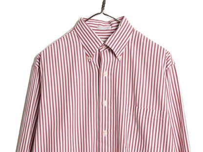 90s EAGLE SHIRT MAKERS ストライプ ボタンダウン 長袖 シャツ メンズ L 程 オールド コットン オックスフォード ワイシャツ 長袖シャツ BD