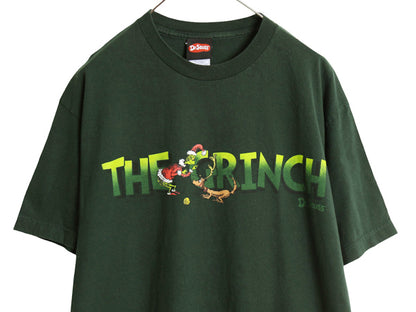 00s ドクタースース グリンチ イラスト プリント 半袖 Tシャツ メンズ L / 古着 オールド キャラクター グラフィック アニメ 映画 ムービー