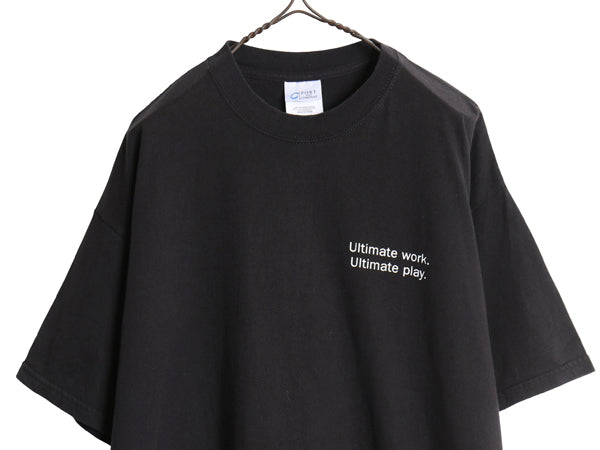 00s ★ マイクロソフト Windows イラスト プリント Tシャツ メンズ XL 古着 オールド 企業物 当時物 ロゴ グラフィック コンピューター 黒