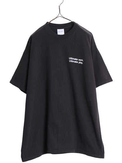 00s ★ マイクロソフト Windows イラスト プリント Tシャツ メンズ XL 古着 オールド 企業物 当時物 ロゴ グラフィック コンピューター 黒
