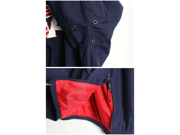 2006 WBC アメリカ 代表 プルオーバー ナイロン ジャケット メンズ XL / マジェスティック スタジャン ハーフジップ ブルゾン 大きいサイズ