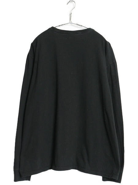 90s ポロ ラルフローレン 長袖 Tシャツ メンズ XL / オールド ロンT ロングスリーブ コットン カットソー 大きいサイズ ブラック シンプル