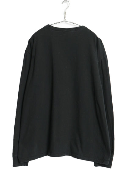 90s ポロ ラルフローレン 長袖 Tシャツ メンズ XL / オールド ロンT ロングスリーブ コットン カットソー 大きいサイズ ブラック シンプル