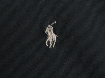 90s ポロ ラルフローレン 長袖 Tシャツ メンズ XL / オールド ロンT ロングスリーブ コットン カットソー 大きいサイズ ブラック シンプル