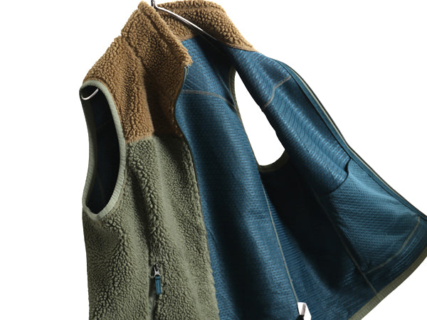 エルエルビーン パイル フリース ベスト メンズ レディース XL / アウトドア 前開き 重ね着 フルジップ ハイネック ツートン 大きいサイズ