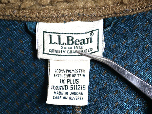 エルエルビーン パイル フリース ベスト メンズ レディース XL / アウトドア 前開き 重ね着 フルジップ ハイネック ツートン 大きいサイズ