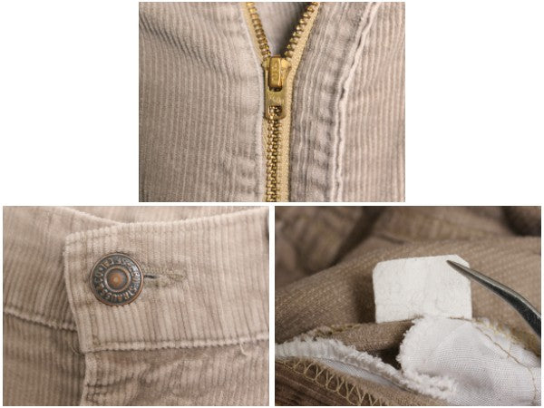 80s USA製 リーバイス 519 コーデュロイ パンツ 実寸 34 32 古着 ヴィンテージ スリム ストレート 細畝 コーズ ボトムス 42 TALON ボトムス