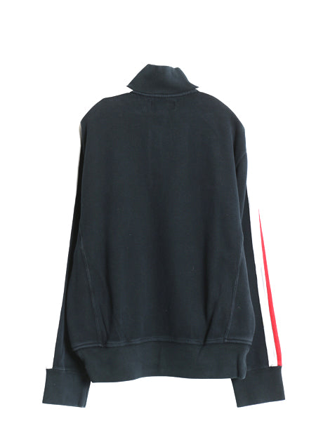 00s ポロ ラルフローレン ハーフジップ コットン ニット スウェット メンズ M オールド トレーナー セーター ハイネック リブ編み ブラック