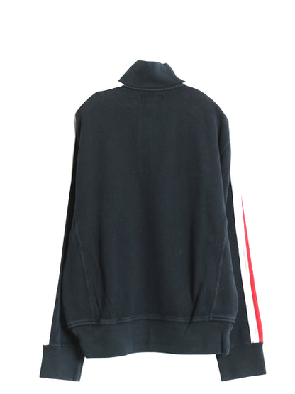 00s ポロ ラルフローレン ハーフジップ コットン ニット スウェット メンズ M オールド トレーナー セーター ハイネック リブ編み ブラック