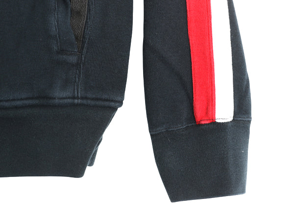 00s ポロ ラルフローレン ハーフジップ コットン ニット スウェット メンズ M オールド トレーナー セーター ハイネック リブ編み ブラック