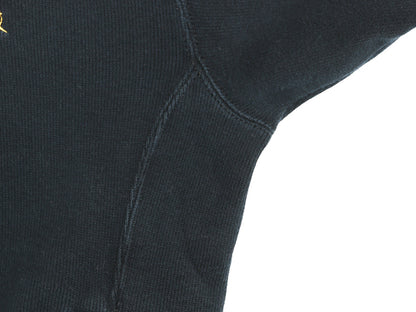 00s ポロ ラルフローレン ハーフジップ コットン ニット スウェット メンズ M オールド トレーナー セーター ハイネック リブ編み ブラック