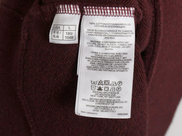 ブルックスブラザーズ ハーフジップ スウェット メンズ L / トレーナー ハイネック 裏起毛なし ミドルウェイト コットン ワンポイント ロゴ