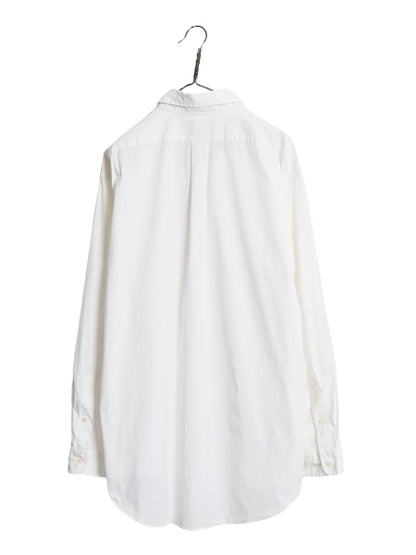 90s ラルフローレン ゴルフ 長袖 ボタンダウン シャツメンズ XL / 古着 オールド ポロ 長袖シャツ コットン ワイシャツ 大きいサイズ BD 白