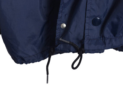 70s スポーツマスター ナイロン コーチ ジャケット メンズ L ヴィンテージ ブルゾン ジャンパー LIFEGUARD バック プリント 薄手 ネイビー