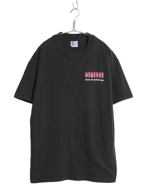 90s USA製 ★ DEC 両面 イラスト プリント Tシャツ メンズ XL オールド 企業物 当時物 グラフィック ロゴ ヘビーウェイト 大きいサイズ 黒