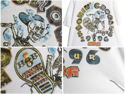90s ★ SMOKIN' GROOVES ツアー プリント Tシャツ メンズ XL / 当時物 ヒップホップ フェス バンド フージーズ サイプレスヒル スカル 白