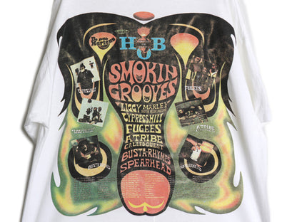 90s ★ SMOKIN' GROOVES ツアー プリント Tシャツ メンズ XL / 当時物 ヒップホップ フェス バンド フージーズ サイプレスヒル スカル 白