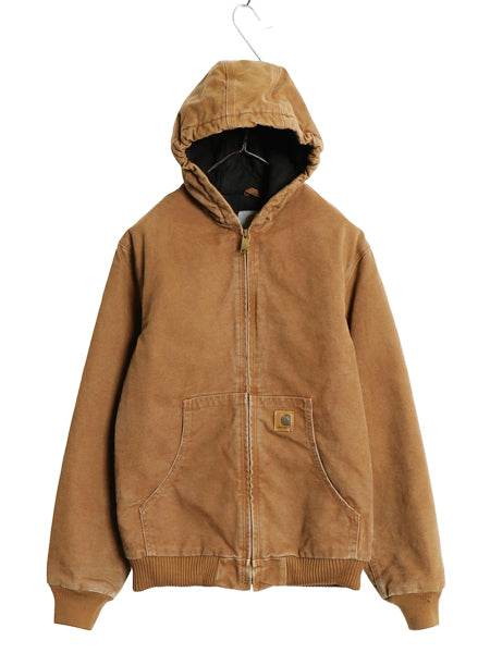 US企画 カーハート アクティブ ジャケット キッズ XL レディース M 程/ YYJ130 ワーク ダック フード パーカー 中綿 キルティング ライナー