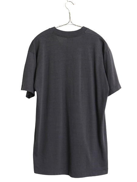 80s USA製 ラジオ局 プリント 半袖 Tシャツ メンズ L 小さめ M / ヴィンテージ 企業 ロゴ ロック バンド シングルステッチ グラフィック 黒