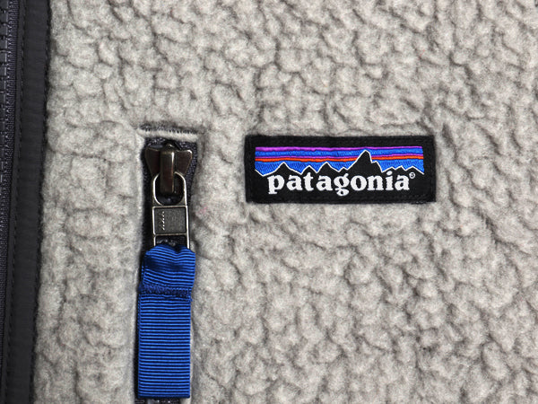 パタゴニア レトロ パイル フリース ジャケット メンズ L / 古着 20年製 アウトドア フルジップ ボア ブルゾン ジャンパー ワンポイント 灰