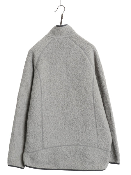 パタゴニア レトロ パイル フリース ジャケット メンズ L / 古着 20年製 アウトドア フルジップ ボア ブルゾン ジャンパー ワンポイント 灰